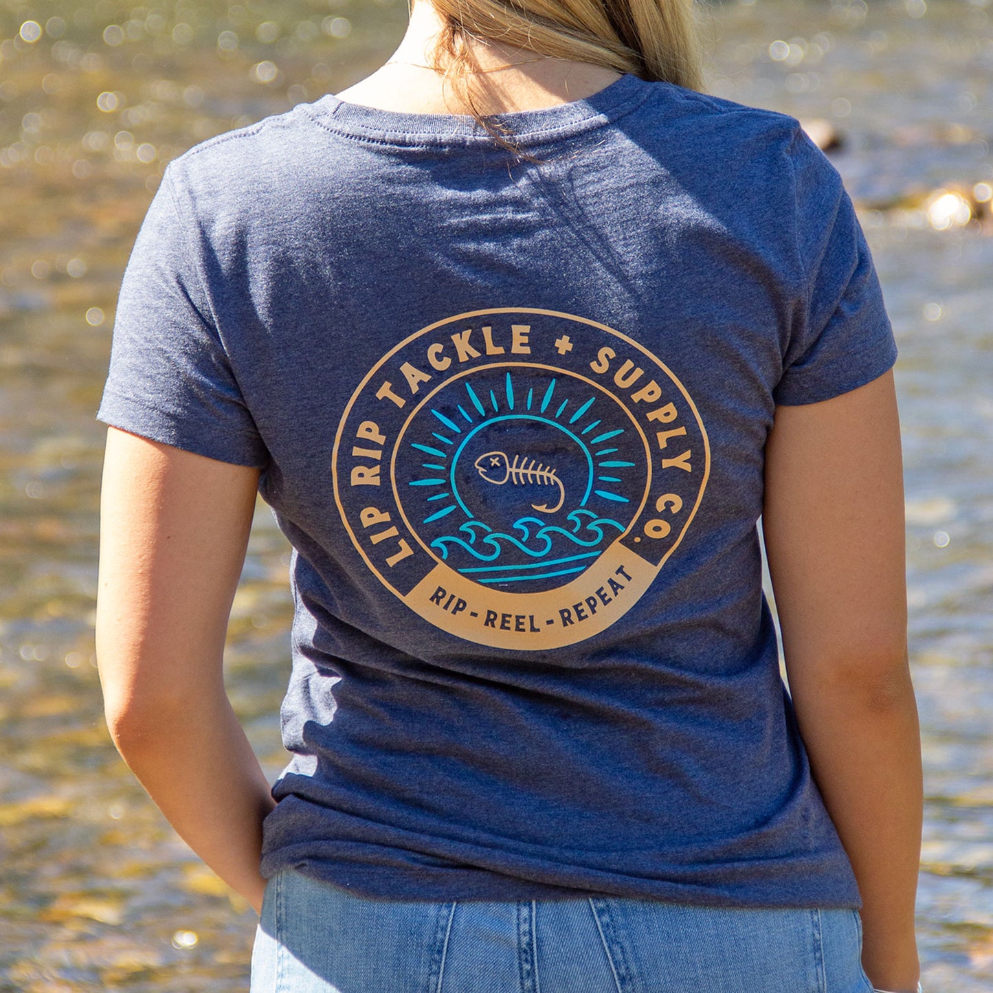 BONEFISH SUNRISE TEE (navy)