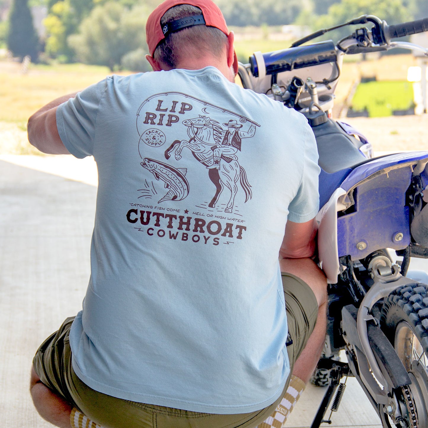 CUTTHROAT COWBOYS TEE (light blue)