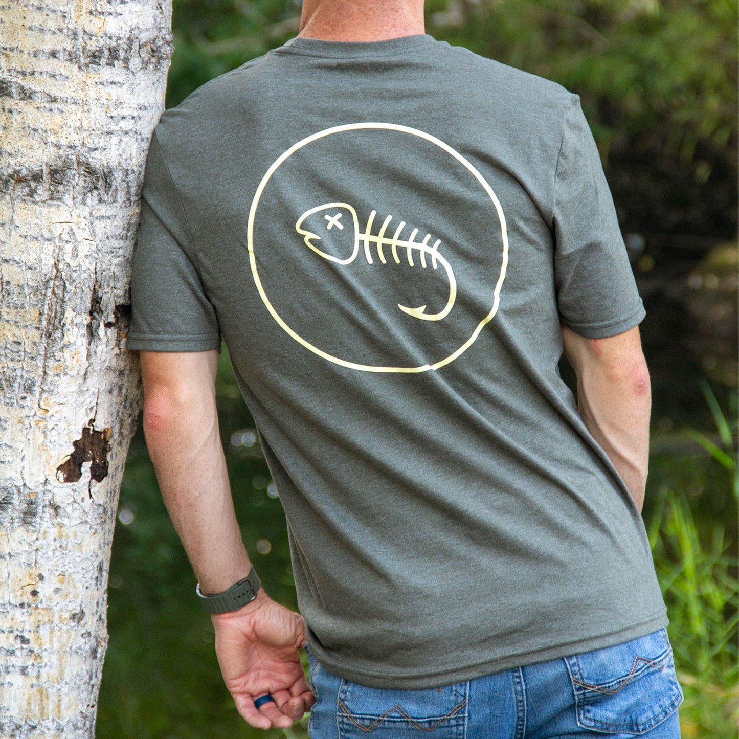 CLASSIC BONEFISH TEE (heathered olive)