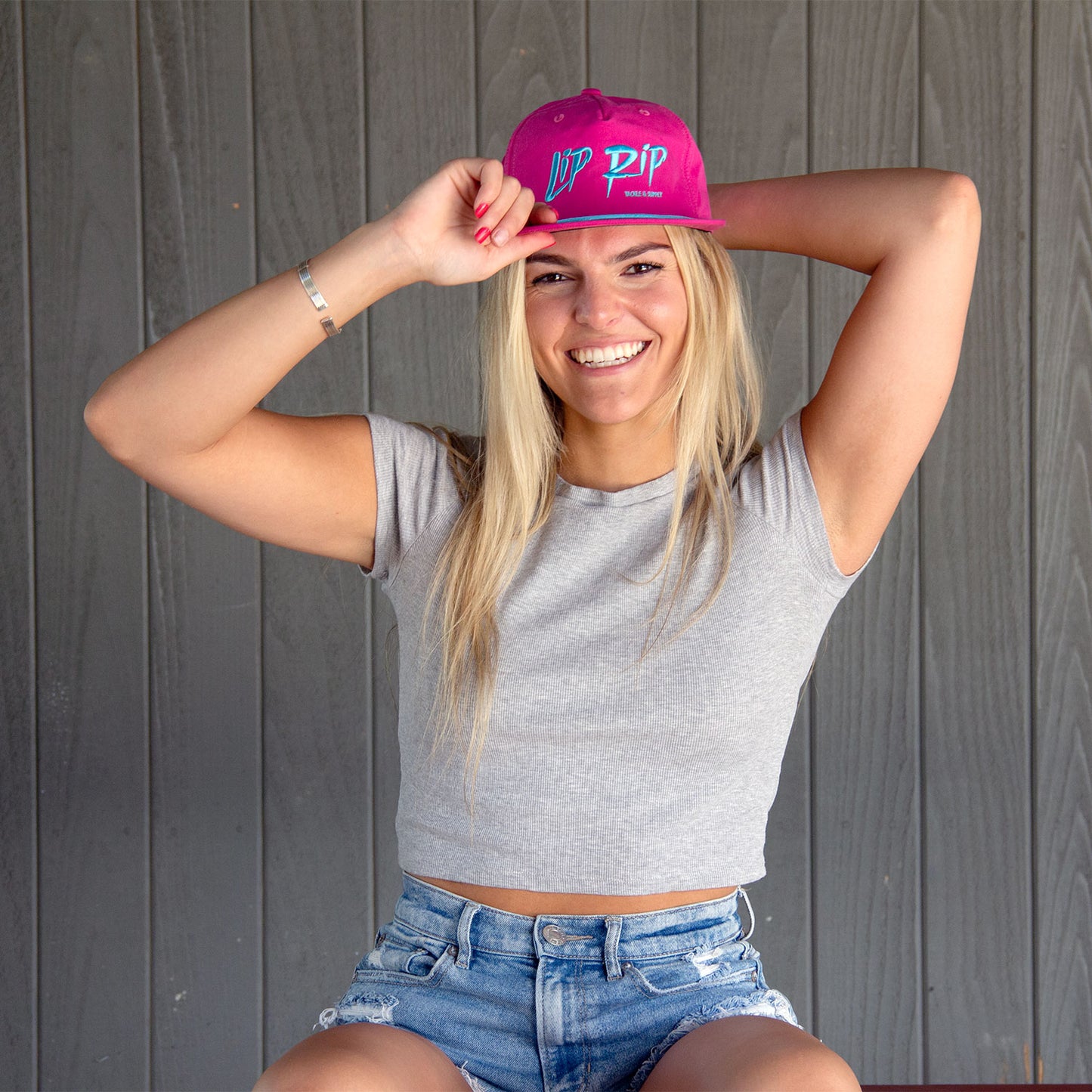 LOGO HAT (hot pink/blue)
