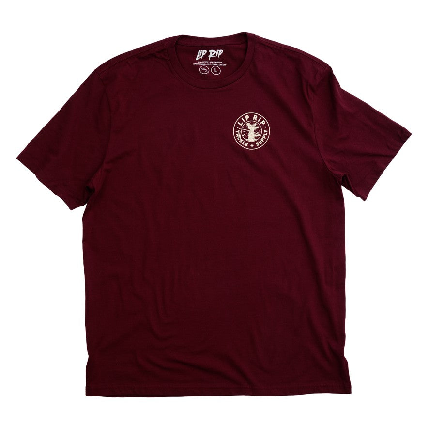 RIVER RAT TEE (maroon)