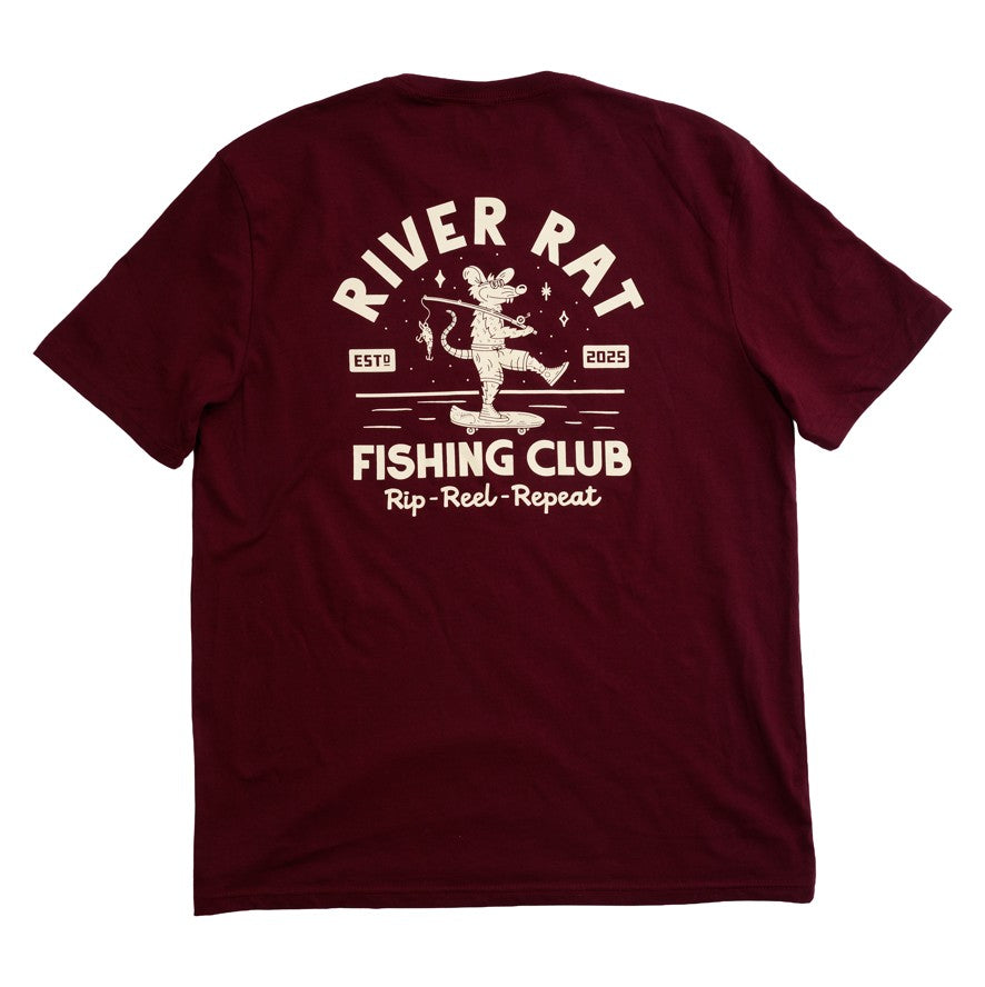 RIVER RAT TEE (maroon)